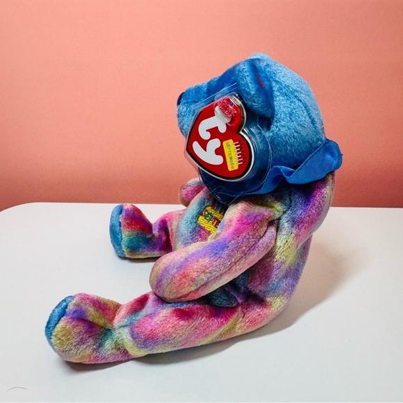 TY Birthday Beanie Baby Bear – September with Sapphire Nose & Tag (2001) - Picture 2 of 9